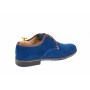 Pantofi barbati casual, eleganti din piele naturala (Intoarsa) Bleumarin P34MBL